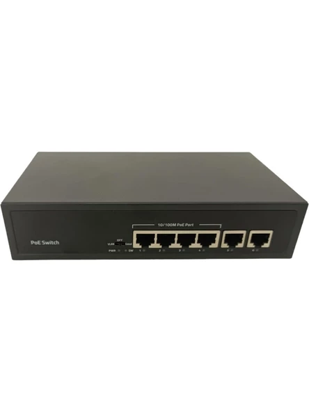 OEM ODM Fast Ethernet 10/100mbps 4 Port Poe Switch With 2 Uplink Port Network Switch