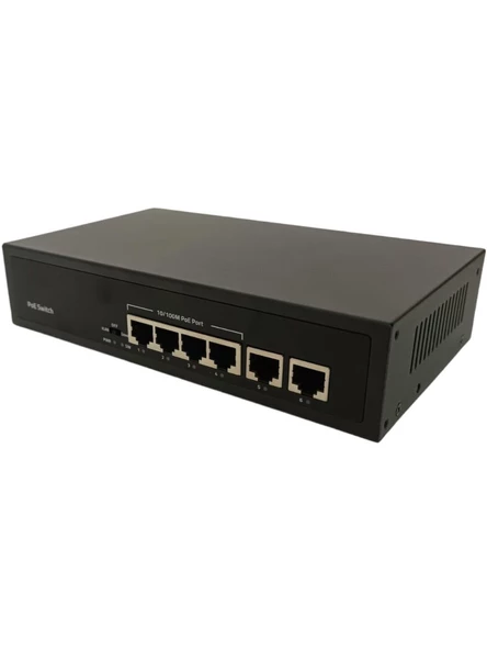 OEM ODM Fast Ethernet 10/100mbps 4 Port Poe Switch With 2 Uplink Port Network Switch - 2