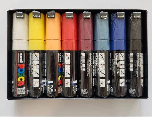 Uni-Ball Posca Ana Renk 7+1 Su Bazlı Marker Pc-8K - 2