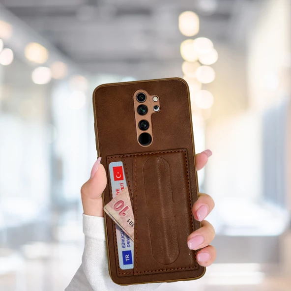 XİAOMİ REDMİ NOTE 8 PRO    KARTLIKLI STANDLI  LÜX DERİ KILIF - 3