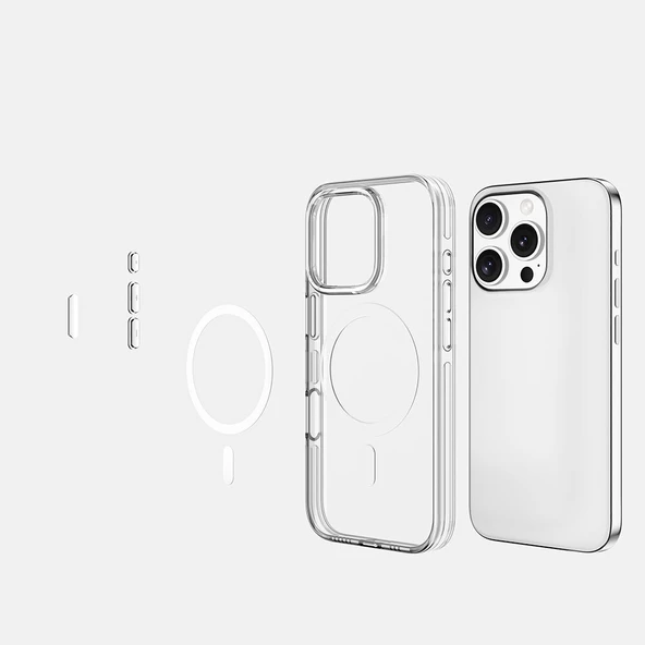 iPhone 16 Pro Kılıf Magsafe Şarj Özellikli Kamera Korumalı Kripto Kılıf - Resim 10