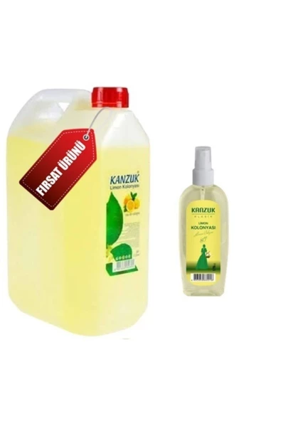 Kolonya 80 Derece 5 Litre Limon Kolonyası 170 Ml 80 Derece Sprey Limon Kolonyası Hediyeli