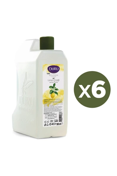 Limon Kolonya Bidon 80 Derece 900 Ml X 6 Adet