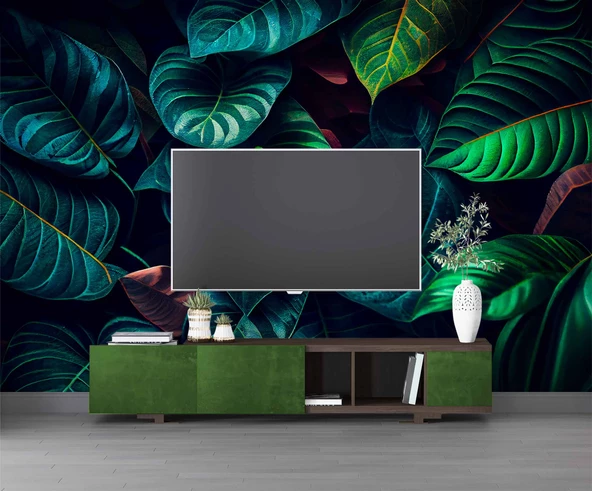 Yaprak Botanik Bahçe Duvar Kağıdı Baskı - Resim 3