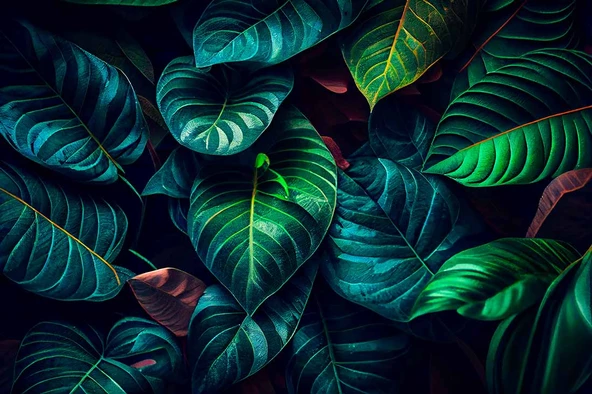 Yaprak Botanik Bahçe Duvar Kağıdı Baskı - Resim 7