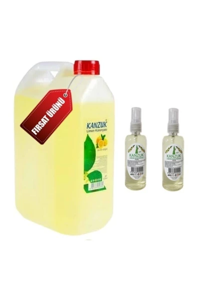 Kolonya 80 Derece 5 Litre Limon Kolonyası + 2 Adet 100 Ml Sprey 80° Limon Kolonyası