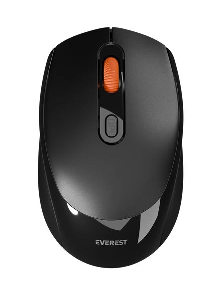 EVEREST SMW-87, USB Nano 2,4G Kablosuz, 1600dpi, Optik, 4 Tuslu, Siyah Mouse