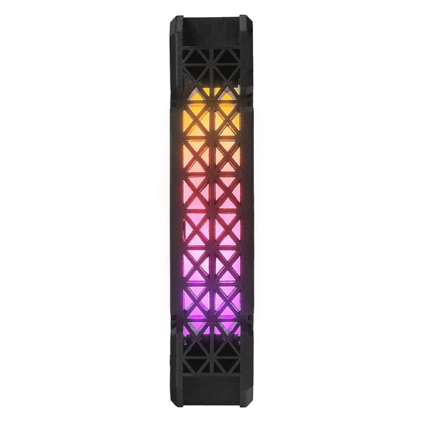 Rampage CROSS F20, 38CFM, 1200RPM, 12cm, Rainbow, 3P+4P Molex Soketli, Siyah Kasa Fani - 3