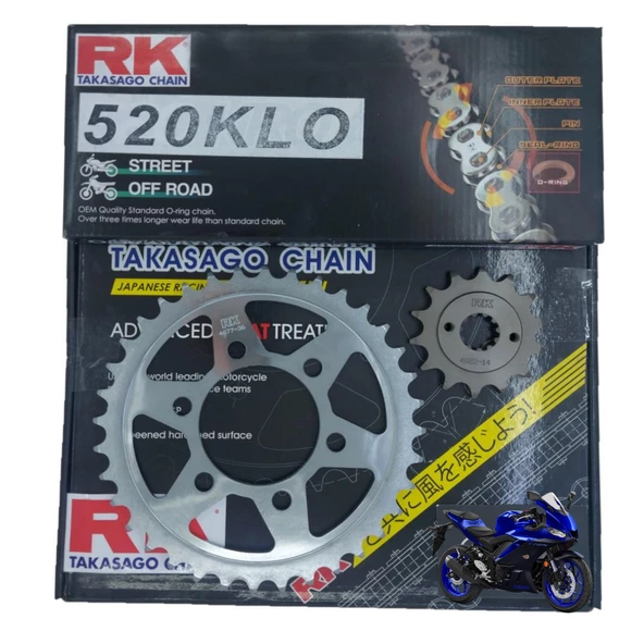 Yamaha YZF R25 Ön Arka Zincir Dişli Klo RK Set ürün görseli