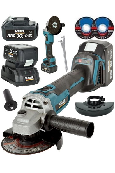 Mager 88 Wat 10 Ah Kömürsüz Motor Çift Akülü Taşlama Spiral Makinası ürün görseli