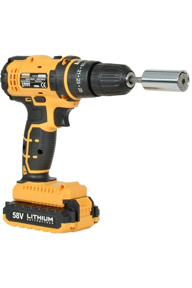 Mager 58 Wat 8 Ah Bakır Sargı Usta İşi Matkap Seti Ve Efsane Soket Gator Grip - 2