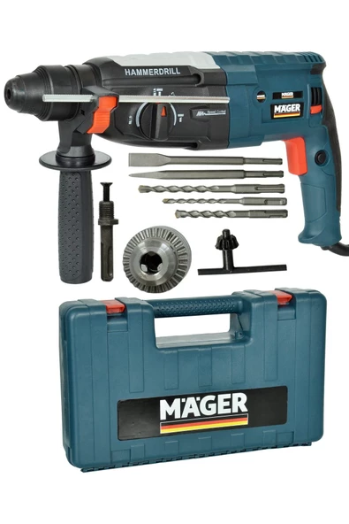 Mager Kırıcı Delici 3200 Wat Çelik Şanzuman Bakir Sargili Kırıcı Delici Hilti Matkap + 5 Adet Uç