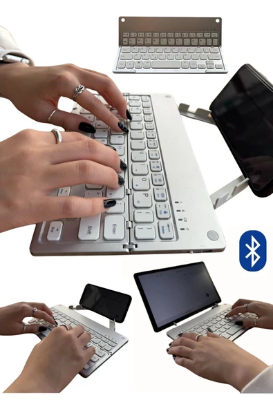 GATOR GRIP Win/ios/android Uyumlu Katlanabilir Bluetooth Klavye Telefon Tutucu Kılıf - 6