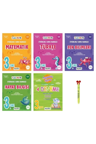 3.sınıf Classmate Matematik Türkçe Fen Hayat Bilgisi 4'lü Deneme