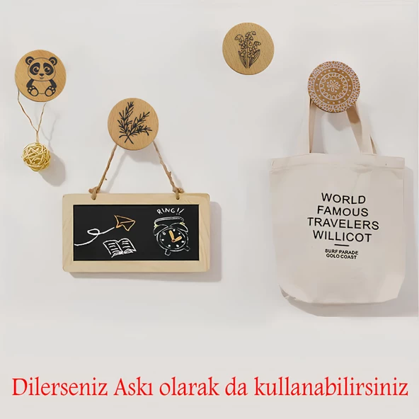 Ahşap Kulp Düğme Çiçek Desenli Çocuk Odası Çekmece Mutfak Mobilya Dolap Kulpu Kulbu Kulpları 5 ADET - 3