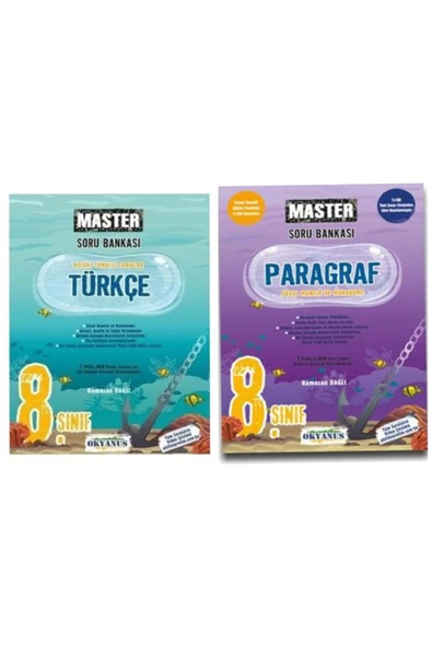 8.sınıf Okyanus Master Türkçe + Paragraf Soru Bankası 2'li Set