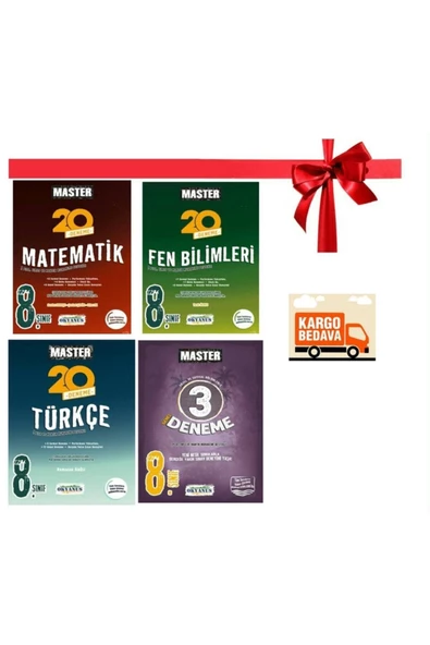 Okyanus 8.sınıf Lgs Master Matematik Fen Türkçe + 3 Deneme Seti 2020 2021