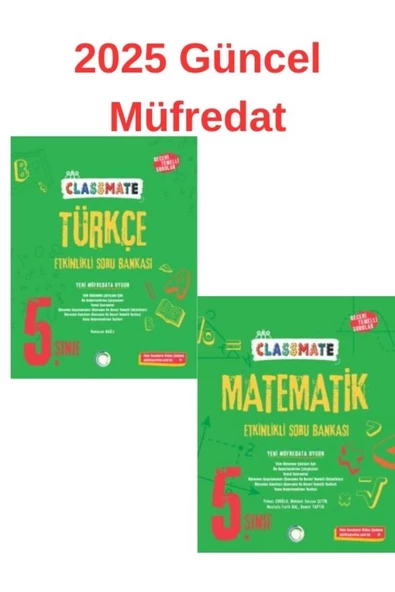 5. Sınıf Classmate Türkçe - Matematik Soru Bankası 2 Kitap 2025 Güncel