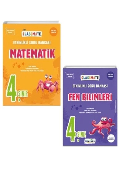 4. Sınıf Matematik Classmate Etkinlikli Soru Bankası ve Fen Bilimleri Etkinlikli Soru Bankası 2li