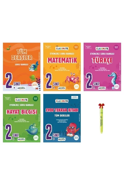 2.sınıf Classmate Tüm Dersler Matematik Türkçe Hayat Bilgisi Ve Evde Tekrar Kitabı