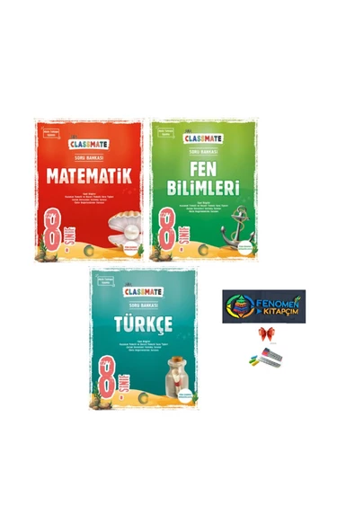 8. Sınıf CLASSMATE MATEMATİK + FEN BİLİMLERİ + TÜRKÇE Soru Bankası