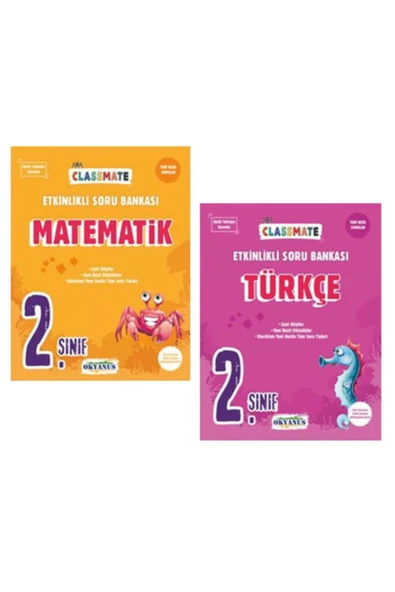 2. Sınıf Türkçe+matematik Classmate Etkinlikli Soru Bankası Seti