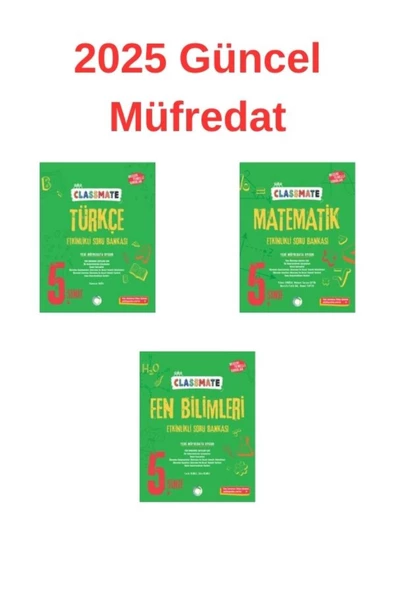 5. Sınıf Türkçe-Matematik-Fen Bilimleri Soru Bankası Seti 3 Kitap 2025