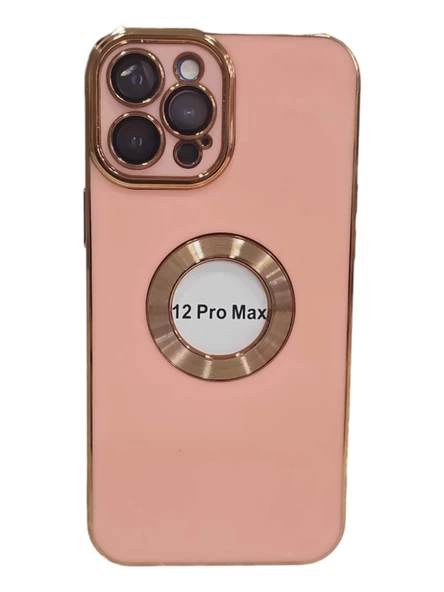 İphone 12 Pro Max Kılıf Lüx Lazer Gold Turuncu ürün görseli