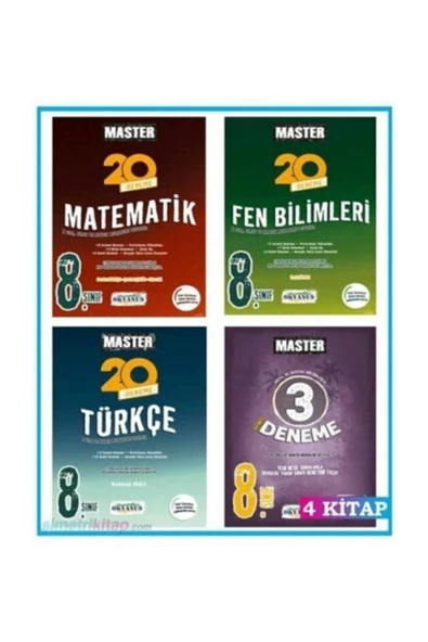 Okyanus Yayınları 8.sınıf Master Matematik + Türkçe+fen Bilimleri + Genel Deneme