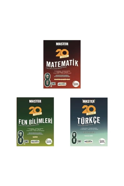 Okyanus 8.sınıf Master Mat Fen Türkçe Deneme Set 3 Kitap