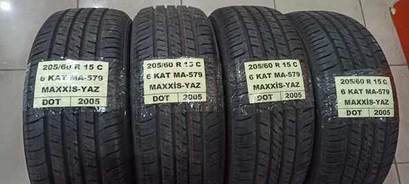 205/60 R 15 C MA579 6 KAT MAXXİS-YAZ LASTİĞİ-4 ADET(TAKIM HALİNDE SATIŞTIR)ÜRETİM TARİHİ:2005    2056015