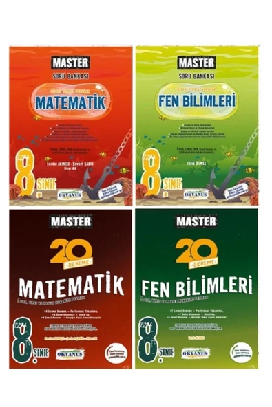 8. Sınıf Lgs Master Matematik - Fen Bilimleri Soru Bankası + 15 Matematik - 15 Fen Bilimleri Deneme