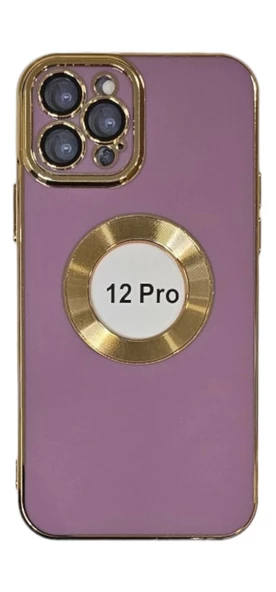 İphone 12 Pro Kılıf Lüx Lazer Gold Rosegold