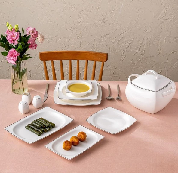 Emsan Karmen Platin 60 Parça Yemek Takımı - 5