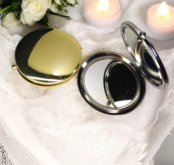Gold Ve Silver Renkli Tırnaklı Çep Aynası - 6
