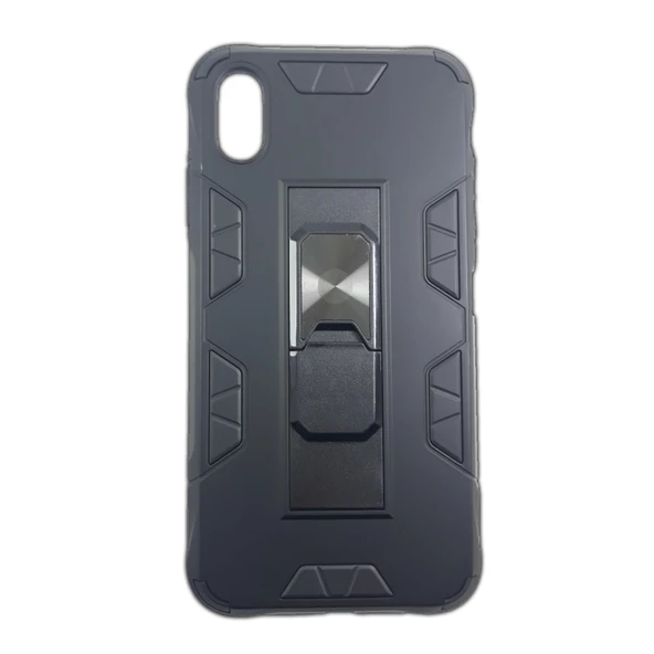 İphone XS Max Kılıf Standlı Yüzüklü Batch Silikon Siyah ürün görseli