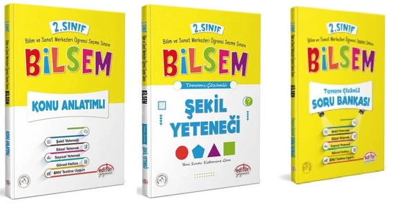 Editör Yayınları 2. Sınıf Bilsem Konu Soru Şekil Set 3 Kitap 2024