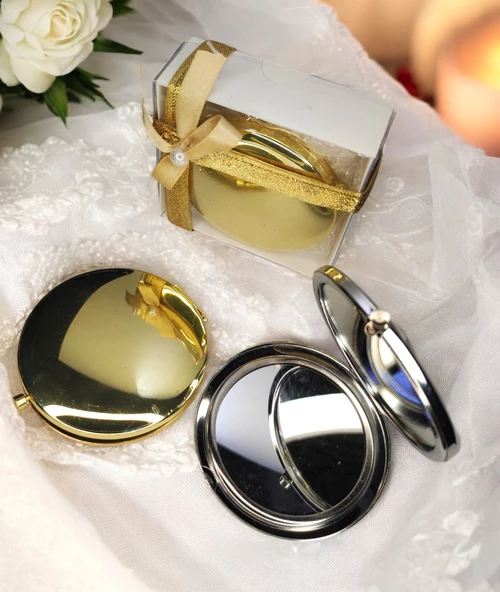 Gold Ve Silver Renkli Tırnaklı Çep Aynası - 2