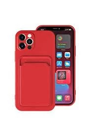 İphone 11 Kılıf Kart Bölmeli Kırmızı