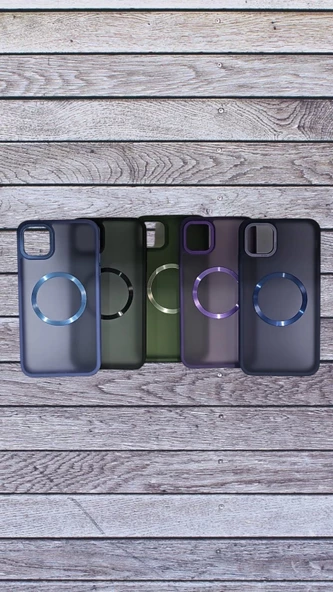 İphone 11 Pro Max Kılıf Matte Magsafe Mor - Resim 2