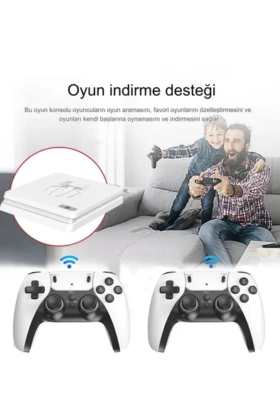 QASUL M5 Game Box 2.4G 10K ultra HD 64 GB TV GAME BOX Android 12.1 TV 2 Adet Oyun Konsolu uyumlu - 2