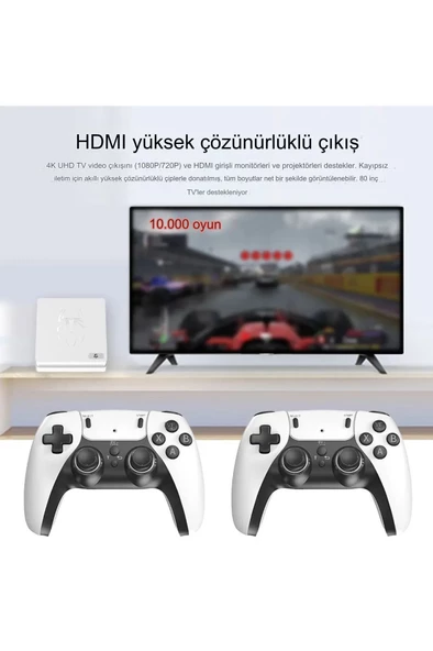 QASUL M5 Game Box 2.4G 10K ultra HD 64 GB TV GAME BOX Android 12.1 TV 2 Adet Oyun Konsolu uyumlu - 3