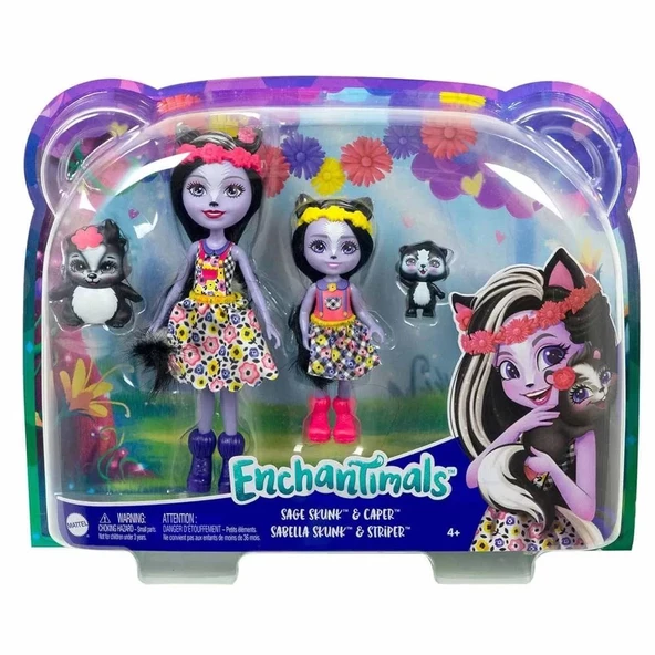 Enchantimals Kız Kardeş Bebekler Serisi - Sage & Sabella Skunk