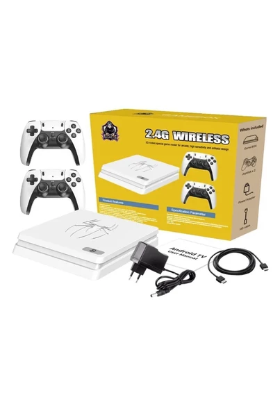 QASUL M5 Game Box 2.4G 10K ultra HD 64 GB TV GAME BOX Android 12.1 TV 2 Adet Oyun Konsolu uyumlu - 6