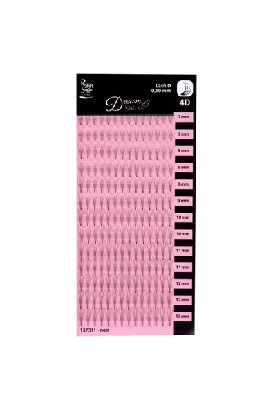 peggy sage Rus hacimli takma kirpikler 4D-D 0.10 / 7-8-9-10-11-12-13mm - Resim 2