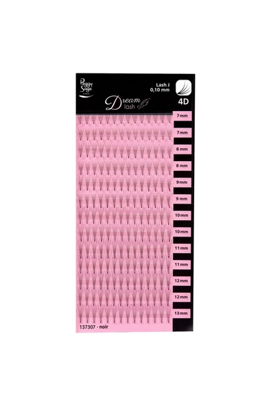 peggy sage Rus hacimli takma kirpikler 4D-J 0.10 / 7-8-9-10-11-12-13mm - Resim 2