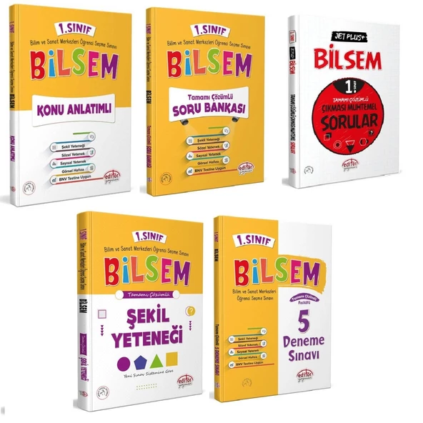 Editör Yayınevi 1. Sınıf Bilsem Hazırlık Seti 5 Kitap Güncel - 2