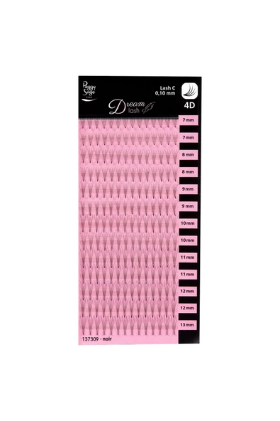 peggy sage Rus hacimli takma kirpikler 4D-C 0.10 / 7-8-9-10-11-12-13mm - Resim 2