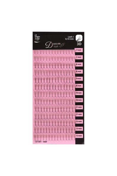 peggy sage Rus Hacimli Takma Kirpikler-3D-J 0.10 / 7-8-9-10-11-12-13mm ürün görseli 1