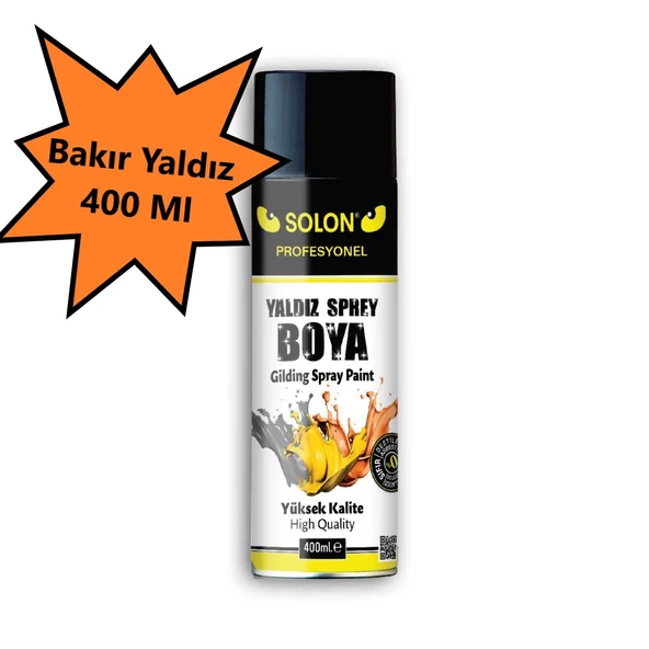 20 Adet (1 Koli) Akrilik Bakır Yaldız Sprey Boya 400 Ml. - Resim 2